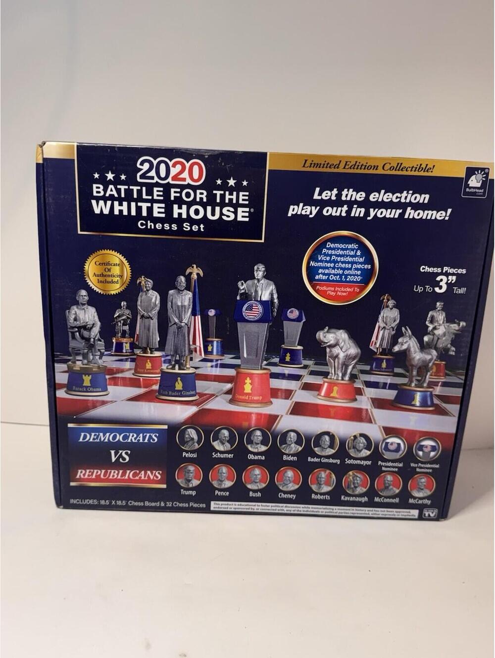 BulbHead 2020 Battle For The White House Chess Set